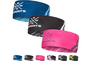 A R O C SPORTS Fascia per capelli reversibile, leggera ed elastica, tecnologia AROC-Dry, asciugatura rapida, assorbe il sudore, trekking, corsa, ciclismo, sci
