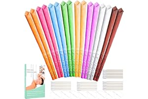 Ear candles,16pcs All Natural Hopi Ear candles Beeswax Candling Cones,Lindastas Ear wax candles,100% Non-Toxic Cylinders Fragrance Hollow Cone Candles with(8 Colours)+8 Protective Disks+30 Cotton Swab