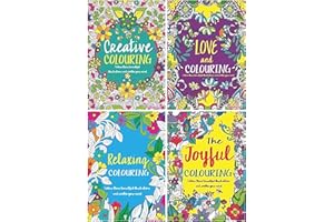 BG Colour Therapy Anti-Stress Adult Colouring Books Set of 4 - Choose Your Set (SET 5)