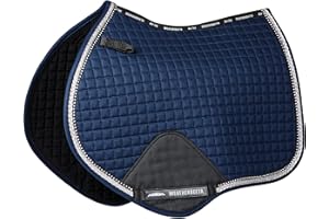 WeatherBeeta Prime Bling Jump Shaped Saddle Pad, Navy, Pony