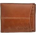 Buono Pelle RFID Blocking Mens Designer Luxury Distressed Leather Wallet with Coin Pocket & ID Window Gift Boxed