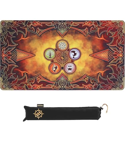Tappetino Da Gioco MTG 61x35 Cm - 'Albero 01' - Con Borsa Portaoggetti, Antiscivolo, Per Commander E Magic