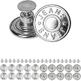 Produktbild von Jeans Knöpfe Ersatz Jeansknöpfe 17 Mm Ersatzset - 60 Stück, Metall