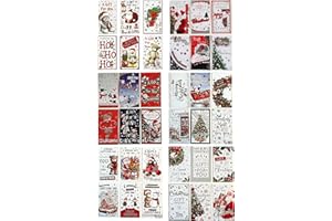 PENTRUM 12/18/24 Assorted Cute/Traditional Christmas Money Envelopes Gift Card Voucher Wallet Selection from Variety of Envelope (12)