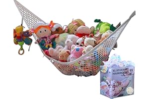 Toy Storage Hammock Organizer and Miniowls De-cluttering Solution for Every Kid’s Room, Nursery & Playroom, net for squishmellow and Stuffed Animals
