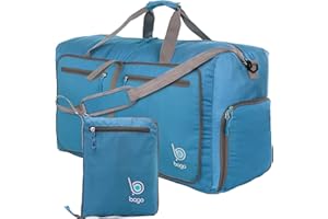 bago Holdall Bags for Men & Women - 80L Spacious Holdall Bag with Shoe Compartment - Save Time & Travel The World in Style & Convenience - Durable, Lightweight & Foldable Duffle Bag (Blue)