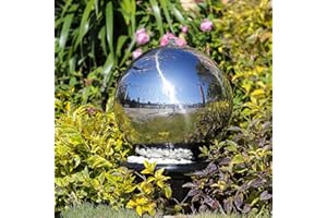 Köhko Fontana sferica Lucida 30 cm 21003 in Acciaio Inox con Illuminazione a LED