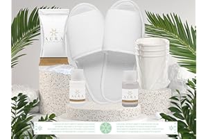 Aura Luxury Collection® Kit Cortesia 250 pezzi: 70 flaconi doccia shampoo, 70 flaconi igiene intima, 40 cuffie, 50 bicchieri cartoncino imbustati, 20 paia di pantofole + OMAGGIO 500 fasce garanzia WC