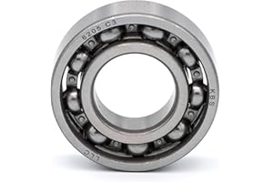 Parts and Parts Cuscinetto a sfere scanalato 6205 c3, 25 x 52 x 15 mm, DIN 625 ISO 15, cuscinetti radiali ad alta velocità, basso attrito, scorrevole, ideale per veicoli e macchinari industriali