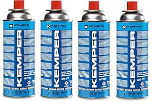 ALTIGASI 4 PEZZI - Bomboletta cartuccia a gas da 390 ml (227 gr) Kemper 577 ideale per stufette e fornelli portatili tipo bistro