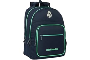 REAL MADRID 2ª EQUIPACIÓN 25/26 - Mochila Safta Escolar, Mochila, Ideal para Niños de Diferentes Edades, Cómoda y Versátil, Calidad y Resistencia, 32x16x42 cm
