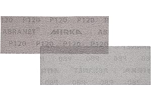 Mirka Abranet Netz-Schleifstreifen 80x230 mm Klett/Korn P120 / 50 Stk/zum Schleifen von Holz, Spachtel, Lack, Kunststoff / 5417505012
