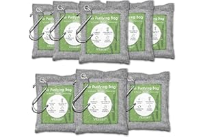 VITSCAN Worek oczyszczający powietrze z węgla bambusowego, worki z węglem aktywnym, pochłaniacz zapachów, pochłaniacz wilgoci, naturalny odświeżacz powietrza samochodowego, dezodorant do butów, eliminatory