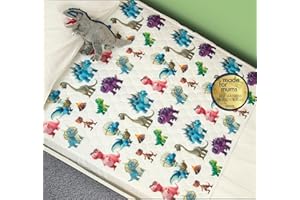 Bedwetz Potty Training Bed Pads | 100% Waterproof Mattress Protector | Bedwetting Sheets, size fits Single & Toddler Beds | Non Slip Mat with Side Wing Tucks | UK Brand | Dinosaur