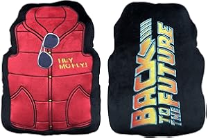 HÔMADICT CUSCINO RITORNO AL FUTURO GILET 40CM- Materiale ultra morbido - Peluche comodo e piacevole da stringere - Regalo per fan e appassionati - Giocattolo decorativo - Dimensioni: 40cm x 40 cm