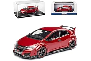 Ebbro Hon-da Civic Type-R 5 Türer Rot UK Rechtslenker 9. Generation 2011-2017 1/43 Modell Auto