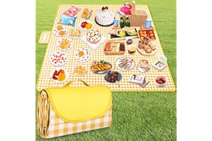 AQXONG 200x200cm Tapis de Pique-Nique, Tapis de Camping Imperméable Portable Pliable, Anti Sable Natte de Plage, Convient pour la Randonnée Voyage Camping en Plein Air, Parc