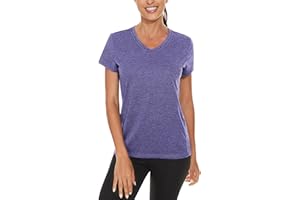 TACVASEN Women's T-Shirt V Neck Short Sleeve Tops Workout Running Sports T-Shirts Quick Dry Activewear Top