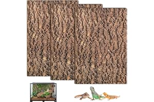 SUNOYA 3 st Terrarium ryggbräda, korkbark ryggbräda 20×30 cm, naturlig trädbarksoptik, vattenbeständig korkbark bakgrundsplatta, klätterplatta för reptiler, bartagam, sköldpaddor