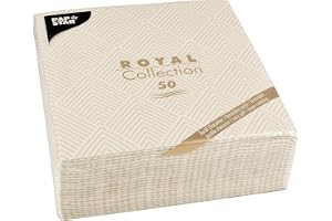 Papstar, 50 servetter "Royal Collection" 1/4 tum x 40 cm champagne "Elegance", #86497