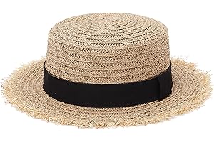 GEMVIE-Gorro de Paja Niño Gorro Paja Niño Sombrero Bebe Verano Sombrero de Sol Bebe ala Ancha Protección Solar Circunferencia 54CM