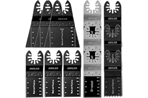 Antler QAB12CBA, combinación A de cuchillas mixtas liberación rápida hojas de sierra para Multiherramienta oscilante - Accesorios (paquete de 12)