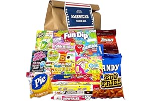 William Hunter American Sweets Gift Bag - Wide Selection Sweet Hamper, Great Value American Sweet Hamper for Children or Adults, Mystery Box of Iconic American Candy