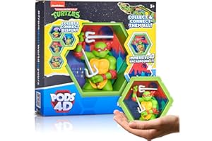 WOW! PODS - 4D Ninja Turtles Raphael, Unique Connectable Collectable Bobble-head figure that Bursts from their World into Yours, Wall or Shelf Display, Ninja Turtles Toys and Gifts, Series 1 no. 434