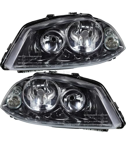 Paire De Phares H4 Avant Gauche + Droit Pour Ford Fiesta (2005-2008) - Réglage Électrique, Clignotant Intégré - Qualité Premium