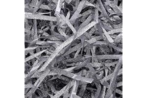 SKYGAD Verpackungsmaterial Füllmaterial Geschenkbox, 100G Glänzend Geschreddertes Papier Paket Weihnachten Geschenkkorb Füllpapier, DIY Papierschnipsel Ostergras Karton Geschenkfüll Material Raffia (Weiß)