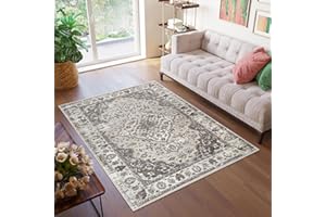 TAPISO Valley Tappeto Soggiorno Pelo Corto Design Moderno Vintage Motivo Classico Tradizionale Ornamenti Sfumato Bianco Grigio Salotto Camera Sala Ufficio Oeko-Tex 200 x 300 cm