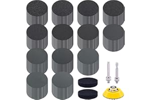 SIQUK 260 Stück Schleifscheiben Klett 50mm mit 1/4 Zoll Schaft Nasse Trockene Schleifpapier Runde Schleifpads Körnung 60-5000 Sandpapier für Auto Polieren Holz Metall