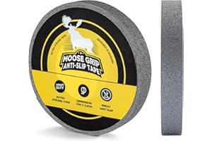 Safestep 15m x 2,5cm Moose Grip Hochwertiges und leicht zu reinigendes Anti-Rutsch-Klebeband für Treppen im Innen- und Außenbereich (Premium, Grau, 15 m x 2.5 cm)