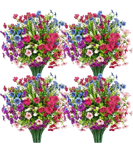 Belle Vous Plastic Artificiële Faux Hangplanten (6 Pak) - Binnen/Buiten