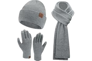 Bequemer Laden Invernale Termici Cappello Berretto Lunga Sciarpa Touch Screen Guanti Set Berretti in Maglia Scaldacollo Guanti per Uomo und Donna