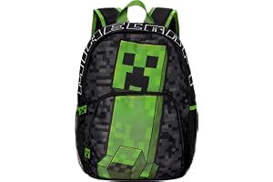 Minecraft-ryggsäck för pojkar, Creeper barnryggsäck, spelväska för pojkar, en storlek
