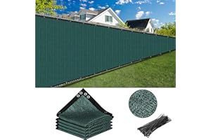 MSYU Privacy Screen Fence 2m x 15m Heavy Duty Fencing Mesh Shade Net Cover for Wall Garden Yard Backyard (Green, 6 ft X 50 ft)