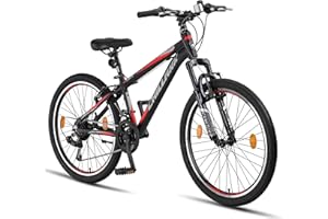 Chillaxx Bicicleta Legend de aluminio 24, 26, 27,5 y 29 pulgadas, bicicleta de montaña para niños, niñas, hombres y mujeres, 21 marchas, bicicleta de hombre y mujer