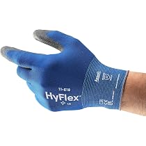 Ansell HyFlex 11-624 – 12 Paia Guanti Da Lavoro In Dyneema®, Taglia 9/L, Alta Resistenza Al Taglio, Rivestimento PU, Lavabili