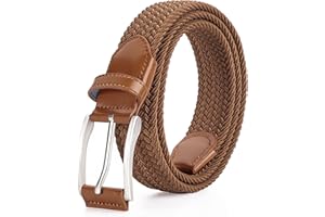 SUNYA Pasy męskie casual - pasek rozciągliwy dla mężczyzn - pleciony pasek tkany