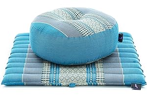 LEEWADEE Set de méditation - Set de méditation en Kapok, Coussin et Tapis de méditation Zafu et Zabuton