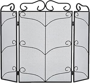 Kaminfaltwand, 3-teilig, Feuerschutzwand aus Metall: Amazon.de: Küche