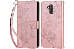 KENHONER Funda para Huawei Mate 20 Lite Carcasa, Fundas para Huawei Mate 20 Lite Funda Libro con Tapa Piel Case Flip Cuero,Cierre Magnético Antichoque - Oro Rosa