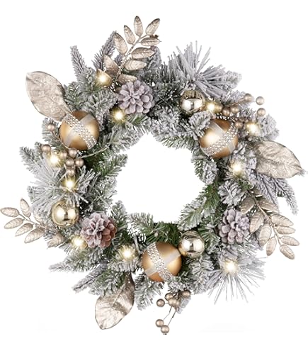 Weihnachtsgirlande 152cm Mit 20 LED - Batteriebetriebene Tannengirlande Mit Timer