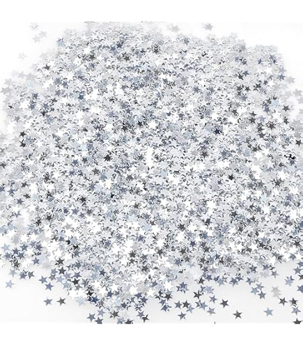 HESTYA 60g Star Confetti Glitter Table Confetti Metallic Foil Stars For Party Wedding Festival Decorations(Multicolor,10mm And 6mm
