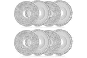 HoHumoca Pack of 8 Mop Pads for Dreame X40/X50 Ultra Complete, X40/X50 Master, L10s Ultra /L10s Pro Ultra /L10s Pro Gen 2, L20/L40/L50 Ultra, Mova E30 Ultra/P50 Pro Ultra, for Xiaomi X10 Plus/X20 Plus