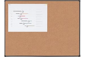 BoardsPlus Economy Tableau en liège, 120 x 90 cm, cadre en Tech Alloy Noir