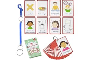 AMONEV Special Needs My Communication Cards 27 PECS Flashcards For SEN, Special Ed, Speech Delay Non Verbal Children and adults with Autism for visual aid or cue cards