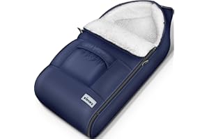 KIDUKU Saco de Invierno para Cochecito, Carrito | Saco Universal Térmico para Bebé, Silla de Paseo, Carro | Lavable | con Cremallera y Gran Bolsillo