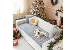 LiveGo Pokrowce na kanapę dla zwierząt domowych, ochraniacz na kanapę dla psów, ogród, szykowny, bawełniany pokrowiec na kanapę, mata dla zwierząt domowych, narzuta na kanapę, mata tatami (jasnoszary,